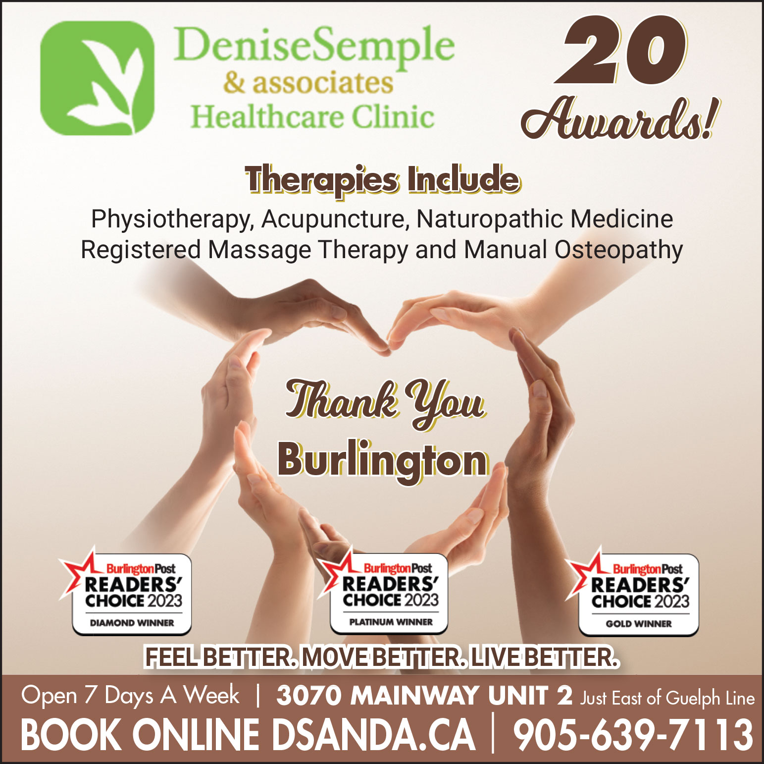 Awards Massage Therapy Burlington Denise Semple And Associates 
